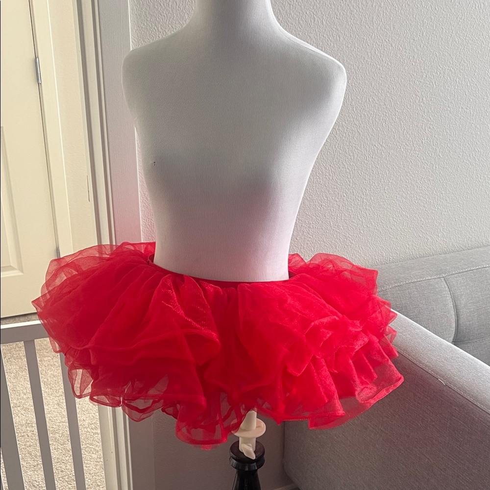 Red Tulle Tutu Skirt